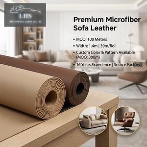 Tela de Tapicería de Microfibra de 1.5mm para Sofás, Cuero Sintético Suave para Muebles, Resistente a Arañazos, Venta al Por Mayor de Fábrica, MOQ Bajo - Product Image 1