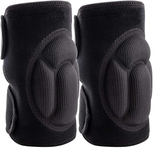 Genouillères unisexes avec rembourrage protecteur, soutien des genoux à enfiler, noir, gris, rouge, bleu, rose, pour le volley-ball, le basketball, l'entraînement sportif - Product Image 6