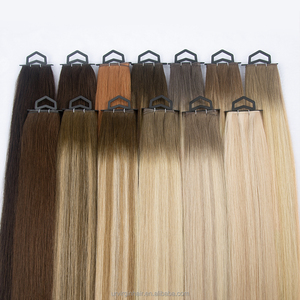 Extensioni per capelli Genius Weft di alta qualità, invisibili, a doppia trama, da un singolo donatore, completamente allineate, in capelli umani russi, fornite dal venditore - Product Image 4