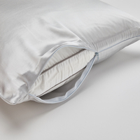 Taie d'oreiller en satin de soie avec logo personnalisé, fermeture éclair cachée, housse d'oreiller en polyester douce