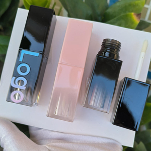 Luxury High Quality Black pink White Gradient square Empty Lip Tint Packaging Liquid Blush Lipgloss <b>Tubes</b> Highlighter Container - Product Image 1