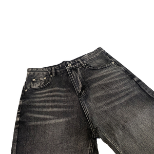 <span class=keywords><strong>Jeans</strong></span> da Uomo Personalizzati, Casual, Gamba Larga, Neri, Lavaggio <span class=keywords><strong>Stone</strong></span> Washed, Stile Baggy Cargo a Gamba Dritta - Product Image 2