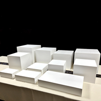 Ensemble de 4 supports de présentation carrés en acrylique blanc, supports à nourriture pour buffet, pour décoration de mariage, vente chaude