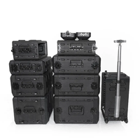 Profondeur 2U 6U 8U 12U 14U 16U PE 4U Étui de vol en plastique Antichoc Boîtier de serveur Rack en plastique dur 16U Étui de vol en rack avec roues