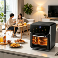 Four à Friture Verticale Numérique à Commande Tactile, Température et Minuterie Réglables, Chauffage à Double Tube, Appareil de Cuisine Domestique Personnalisable