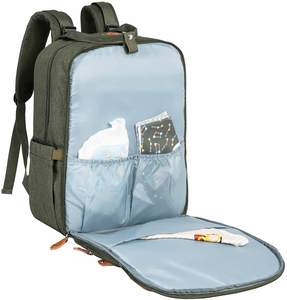 Ibeiker Diseño personalizado Mami Mommy Bolsa de pañales Mochila con cambiador portátil y estuche para chupete y correas para cochecito - Product Image 2