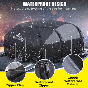 Du Lịch Ngoài Trời Không Thấm Nước Nhiệm Vụ Nặng Nề Hành Lý Tàu Sân Bay Với Dây Đai Rộng 20 Cubic Xe Trên Mái Nhà Hàng Hóa Tàu Sân Bay Túi - Product Image 3