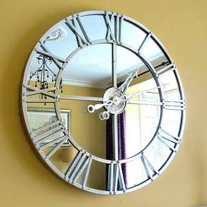 <span class=keywords><strong>Orologio</strong></span> <span class=keywords><strong>da</strong></span> <span class=keywords><strong>parete</strong></span> a specchio con <span class=keywords><strong>numeri</strong></span> <span class=keywords><strong>romani</strong></span> bianchi argento moderno moderno moderno stile scheletro - Product Image 6