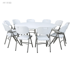 Offre Spéciale 5FT <span class=keywords><strong>10</strong></span> <span class=keywords><strong>personnes</strong></span> plié En Plastique Table À Manger Pour Les Événements En Plein Air pliante tables rondes - Product Image 3
