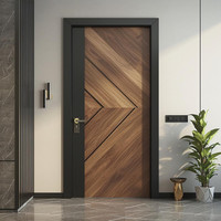 Portes d'entrée en bois massif sur mesure, portes extérieures en bois modernes pour les applications de villas et de maisons