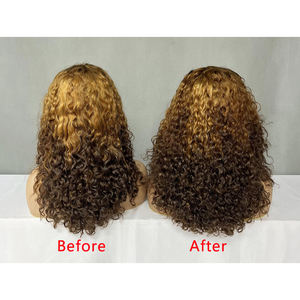 วิกผมแท้แบบ Super Double Drawn ขายดี ขนาด 14 นิ้ว ลอนสวยหรู วิกผมหน้าผากลูกไม้ 13x4 ผมเวียดนาม มี 5 สีพร้อมส่ง - Product Image 5