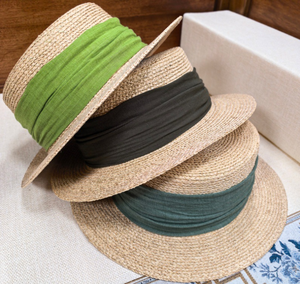 CLN64231 Chapeaux <span class=keywords><strong>de</strong></span> <span class=keywords><strong>paille</strong></span> d'été en gros à large bord avec bande élégante, protection solaire, pour la plage <span class=keywords><strong>et</strong></span> les touristes - Product Image 4