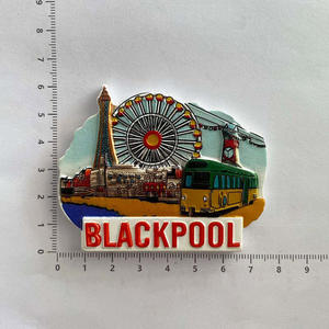Aimants de réfrigérateur en résine 3D avec points de repère multi-villes du Royaume-Uni - <span class=keywords><strong>Londres</strong></span>/Ecosse/Blackpool, souvenir de <span class=keywords><strong>voyage</strong></span>, cadeau moderne et durable, imprimé en typographie - Product Image 5