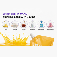 Pochettes à bec verseur imprimées sur mesure, étanches et refermables, pour jus, sauces, détergents et cosmétiques