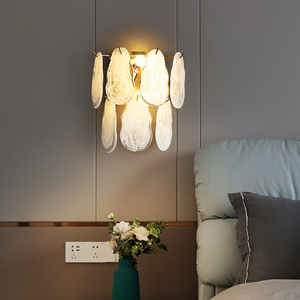 Appliques murales de luxe modernes pour intérieur, chambre d'hôtes, salon, chambre à coucher, hôtel, appliques murales en verre E14, lampes murales en cristal - Product Image 5