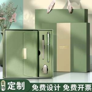 2025 Custom Magnetic Leather Cover Notebook Journal Business Gift Box Bag Set with Pen - Product Image 2