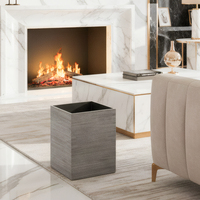 Poubelle rectangulaire en résine grise, poubelle de luxe pour hôtel, poubelle de salle de bain, poubelle pour cuisine