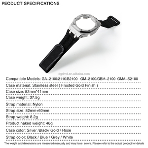 Kit de modification <span class=keywords><strong>GA</strong></span>-<span class=keywords><strong>2100</strong></span>, boîtier de montre en acier inoxydable givré, bracelet en nylon, confortable et léger, 140 mm, compatible avec <span class=keywords><strong>GA</strong></span>-B2100 <span class=keywords><strong>GM</strong></span>/GBM-<span class=keywords><strong>2100</strong></span> - Product Image 3