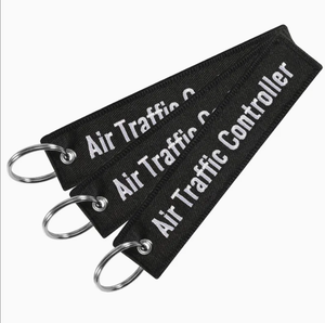 Personalized <strong>Custom</strong> Embroidered Keychain Woven Motorcycle Flight Label Brand Jet Tag Fabric Air Tag for Car Gifts Promotion Use - Product Image 3