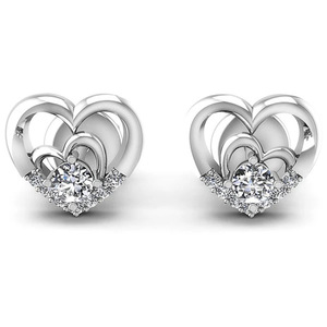 Orecchini a perno con cuori intrecciati in cristallo per donna, accessori minimalisti romantici per l'uso quotidiano - Product Image 3