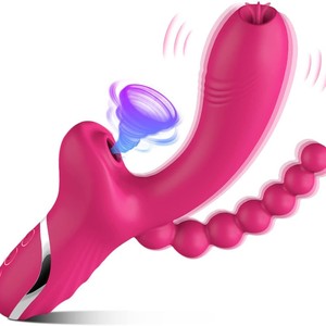 New Cross-border Dual-head Vibrator Women <strong>Sex</strong> Toy Clitoral <strong>Stimulation</strong> Licking Massaging Device Strong Vibration One-click - Product Image 1