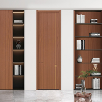 Porte de chambre moderne en MDF à battant, style plat en PVC, pour hôtel, cuisine, appartement, style chinois