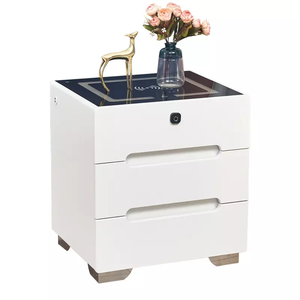 USB Charging Station <strong>Smart</strong> Nightstands Bedroom <strong>Furniture</strong> 3 Drawer White Color Storage Bedside Tables - Product Image 1