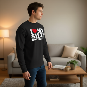 T-shirt a maniche lunghe I Love My Silly Boyfriend - Product Image 3