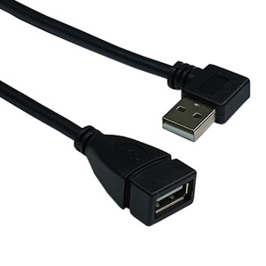 <b>USB</b> <b>2.0</b> Extension Cable 90 Degree Male To Female Right Angle Black Copper Wire Fast Charging Data Transfer - Product Image 3