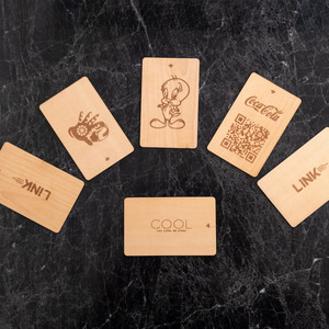 Umwelt freundliche programmier bare Rfid Smart Chipkarte Laser gravierte NFC Holz Visitenkarte Bambus Holz Hotel Schlüssel karte - Product Image 4