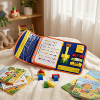 Livre sensoriel Montessori en feutre, livre silencieux, éducation précoce, livre d'autocollants magiques réutilisables pour les tout-petits, cadeaux