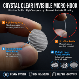 <span class=keywords><strong>Bande</strong></span> de fixation auto-adhésive double face en polyester/nylon, écologique, résistante, souple et fine, avec points auto-agrippants - Product Image 2