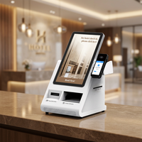 Kiosque d'auto-enregistrement intelligent Estar pour hôtel avec lecteur de code QR, système de paiement et écran tactile pour l'enregistrement des clients