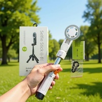 Trépied perche à selfie Bluetooth extensible avec télécommande, support de téléphone pliable 360° pour iPhone Android, idéal pour les voyages, les vlogs et le streaming