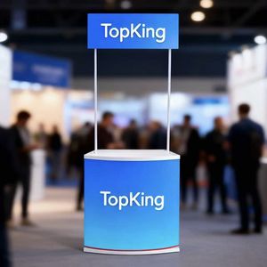 Comptoir de promotion en PVC/PP de haute qualité, hauteur de 2 m, pour les expositions de vente au détail éphémères et les marchés fermiers - Product Image 5