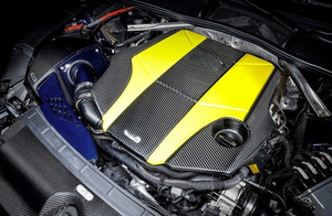 พรีบรีคาร์บอนไฟเบอร์สีดำฝากระโปรงเครื่องยนต์สำหรับรถ Audi B9 B9.5 S4 S5 RS4 RS5 C8 A6 A7 S6 S7 2.9T 3.0T - Product Image 4