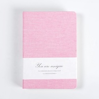 Carnets écologiques à couverture rigide en tissu de lin personnalisable Journaux d'entretien planificateur A5 Journal de lecture Livre de gratitude avec manchon de livre