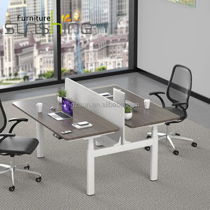 Ergonomic đôi nâng bảng Trung Quốc bán buôn bốn chân đứng bàn khung mặt đối mặt văn phòng bàn - Product Image 3