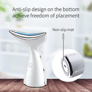 Masseur facial anti-rides 3 couleurs, raffermissant la peau, appareil de beauté portable USB pour le lifting du double menton et du cou, en ABS, à vibration - Product Image 6