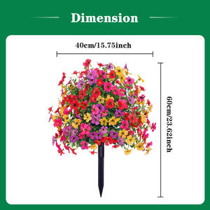 Flores artificiales para insertar en el suelo para decorar fiestas, el hogar y el patio. - Product Image 4