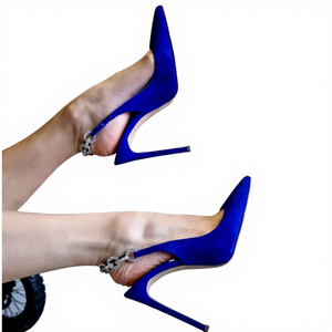 <span class=keywords><strong>Scarpe</strong></span> <span class=keywords><strong>Eleganti</strong></span> da Donna su Misura con Tacco a Spillo, Punta Affusolata, Rosa e <span class=keywords><strong>Blu</strong></span>, <span class=keywords><strong>Scarpe</strong></span> Firmate per l'Estate - Product Image 2