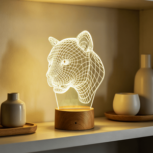 LED Wood Grain <b>Light</b> Usb Touch Lamp Acrylic Decorative Atmosphere Lamp Children's Room Sleep Lamp - Product Image 1