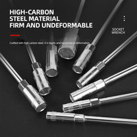 Llave de acero al carbono en forma de T directa de fábrica, herramienta de vaso hexagonal, reparación de automóviles, ahorro de mano de obra, llave de vaso métrica personalizable OEM