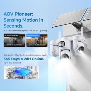 Caméra de sécurité extérieure OEM ODM AG623SR la plus vendue, enregistrement 3 voies, mode AOV, vision nocturne double lumière 1080P - Product Image 6