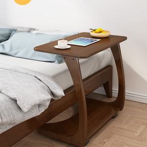 Mesa Auxiliar Moderna para Dormitorio, Sala de Estar, Sofá, Cuadrada, Estrecha, en Forma de C, de Madera y Metal, para Sala de Estar - Product Image 2