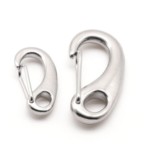 Mousqueton durable à ressort en forme d'oeuf, crochet en acier inoxydable, matériau en zinc, finition unie-pour les bateaux de marine suspendus, les yachts