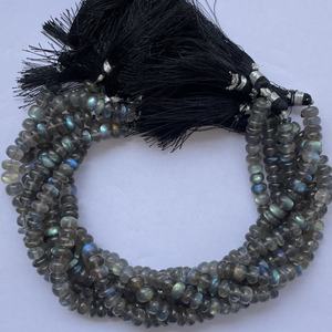 Cuentas de Labradorita Gris Natural de 6mm, 8mm y 10mm, Lisas y Redondas, para Joyería Hecha a Mano en India, Certificadas por IGI - Product Image 3