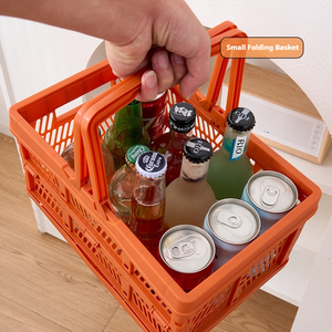 Plastic <strong>Foldable</strong> Storage <strong>Basket</strong> with Handles - Product Image 2