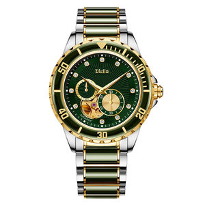 Diellea <b>Men's</b> Mechanical Automatic Jade <b>Gold</b> <b>Watch</b> Hollow Business Luxury Antique Sport Fashion Sapphire Couple Pair 6025 - Product Image 1
