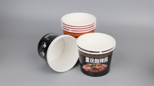 Boîtes et récipients alimentaires en papier avec couvercles ventilés à emporter bols à soupe chauds tasses à crème glacée en papier kraft jetables - Product Image 6